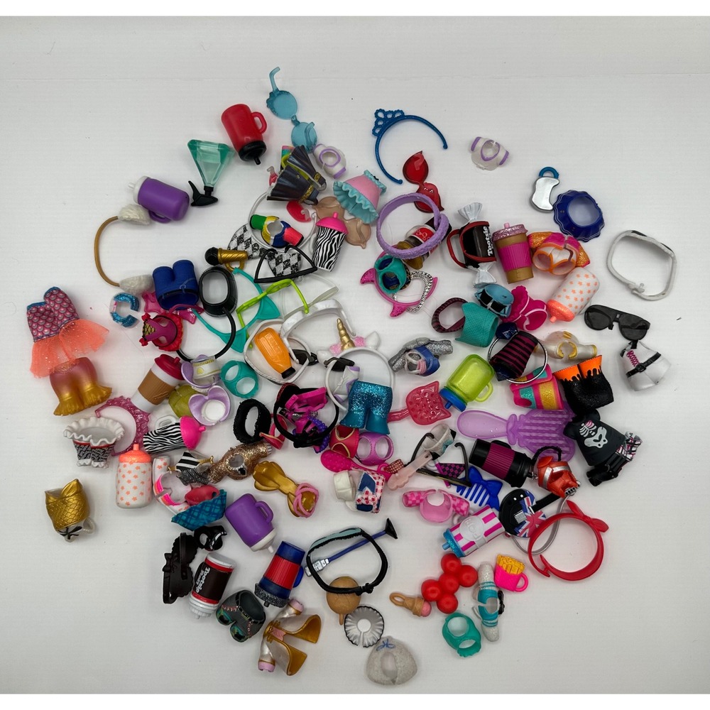 LOL Surprise Doll Accessories Lot‎ Clothes Bottles Purses Headbands